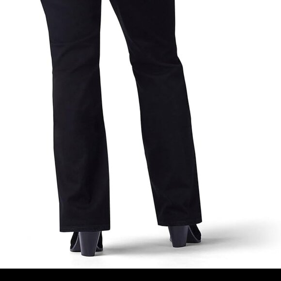 NWT Lee Plus Regular Fit Bootcut Mid-Rise Jeans Black size- 28W Long - Picture 4 of 8